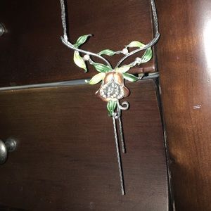 Rose 🌹 with gemstone necklace